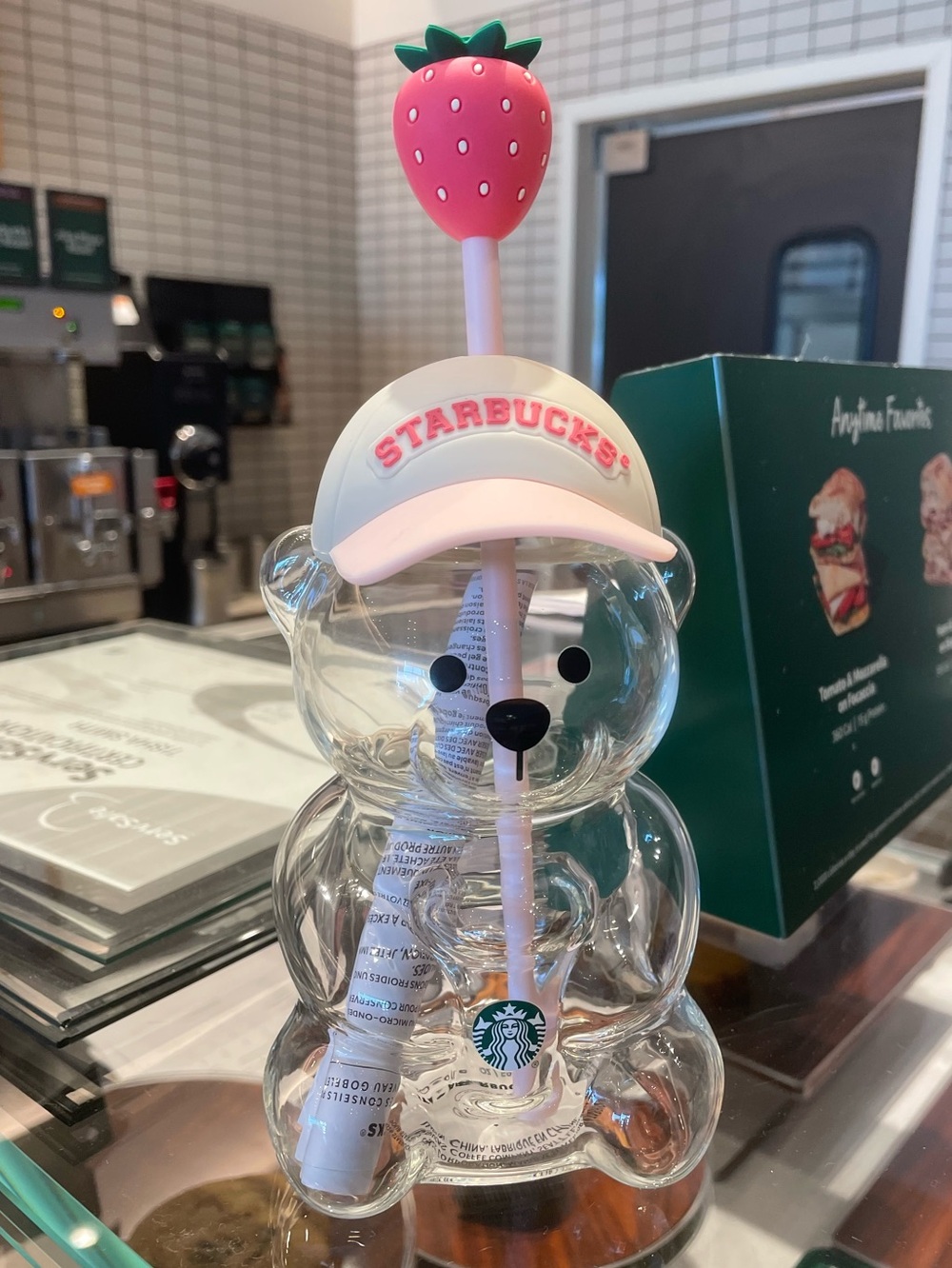 Starbucks Bearista Glass Pink Drink